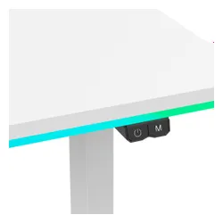 Biurko gamingowe ULTRADESK Iron RGB Biały