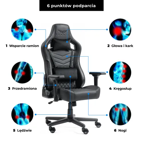 Fotel GAMVIS Elite 2.0 XL Basic Czarny