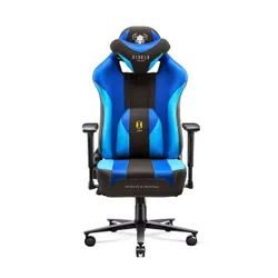 Fotel Diablo Chairs X-Player 2.0 Normal Size Gamingowy do 160kg Skóra ECO Tkanina Czarno-niebieski