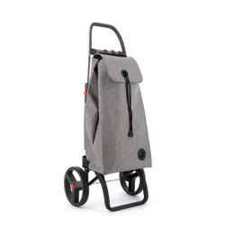 Coș De Cumpărături 2 Large Wheels Folding Rolser I-Max Tweed-Grey