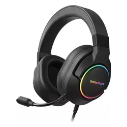 Oyuncular için Mikrofon ve Uzaktan Kumandalı Tronsmart Sparkle RGB Kablolu USB Kulaklıklar Siyah (467600)