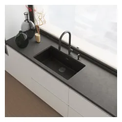 Bateria Franke Maris Slim Clear Water Pull-out J Antracytowy Mosiądz