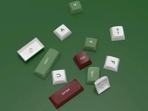 Klawiatura ROYAL KLUDGE R65 RGB Brown Switch Zielono-biało-czerwony