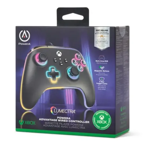 Pad PowerA Advantage Wired Controller Lumectra Black do Xbox Series X/S, Xbox One, PC Przewodowy