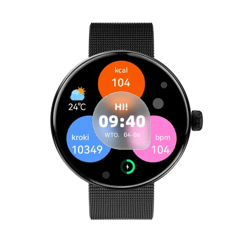 Smartwatch Forever Forevive 5 SB-365 41mm Czarny