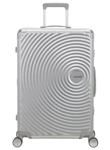 Walizka duża American Tourister Soundbox Alu - silver