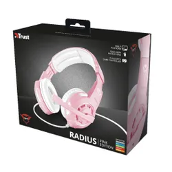 Słuchawki przewodowe z mikrofonem Trust GXT 310P Radius Gaming Headset Nauszne Różowy