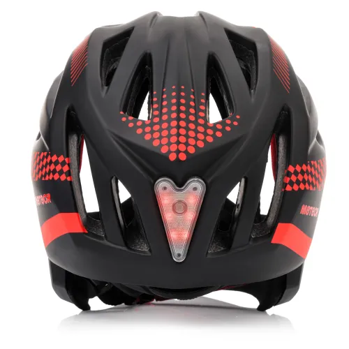 Kask rowerowy full-face METEOR Lupus S 48-52 cm czarny/czerwony