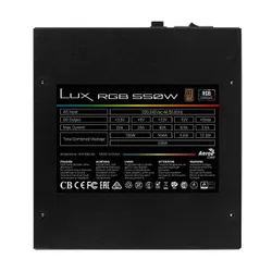 Zasilacz Aerocool LUX RGB 550W 80+ Bronze