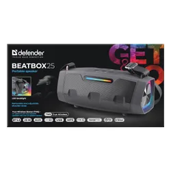 Głośnik mobilny DEFENDER BeatBox 25 Radio FM Czarny