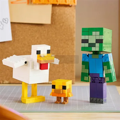 LEGO Minecraft 21582 Kurzy jeździec CHICKEN JOCKEY, zestaw klocków 9+