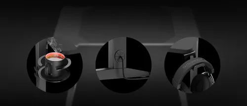 Biurko gamingowe narożne GENESIS Holm Modular 160 Czarny