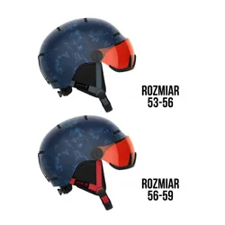 Kask narciarski dziecięcy SALOMON GROM VISOR blue z WBUDOWANA SZYBĄ - KAT. S2 - Rozmiar - S