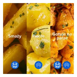 Air fryer Philips Ovi NA547/07 2000W 7,2l Aplikacja mobilna Gotowanie na parze