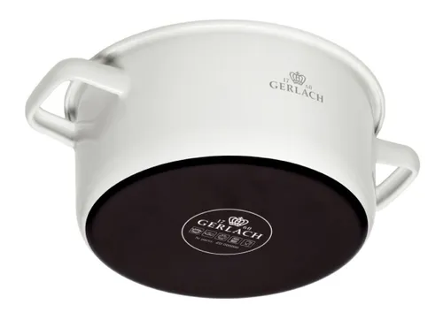 Garnek GERLACH Natur Enamel 24 cm Biały