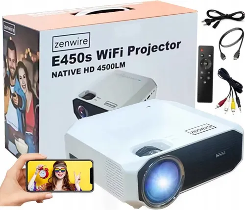 Projektor ZENWIRE Mini E450S (1280 x 720), 250 ANSI lumen, Wi-Fi, Bluetooth