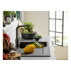 Bateria Franke Urban 2.0 L pull-out Onyx Mosiądz
