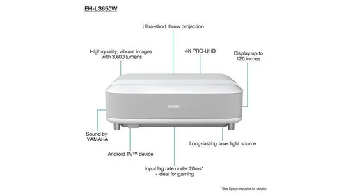 Projektor Epson EH-LS650W Laser 4K Android Wi-Fi Bluetooth