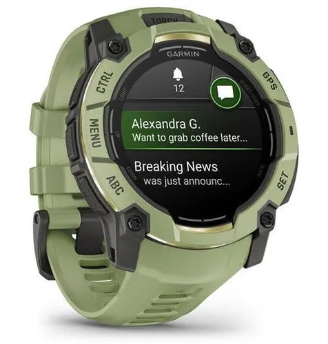 Smartwatch GARMIN Instinct 3 50mm Amoled Zielono-czarny