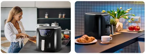 Frytkownica beztłuszczowa Air Fryer BERDSEN BD-652 5l Czarno-srebrny
