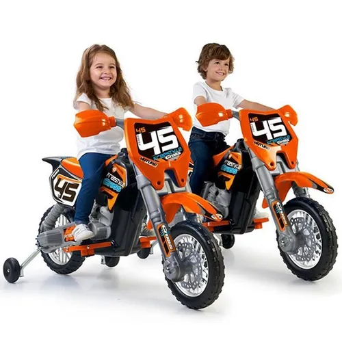 Feber Motocykl Cross Pomarańczowy Na Akumulator 6V Dla Dzieci