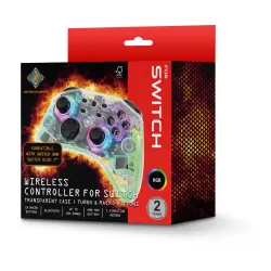 Pad Deltaco GAM-149-T do Nintendo Switch, PC Bezprzewodowy Transparent