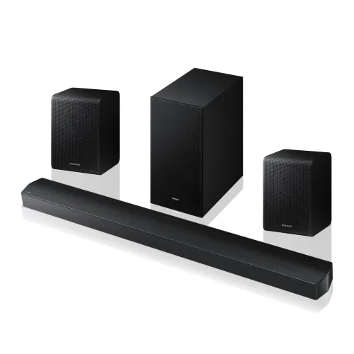 Soundbar SAMSUNG HW-B750F EN Czarny + Kolumny głośnikowe SAMSUNG SWA-9250S Czarny (2 szt.)