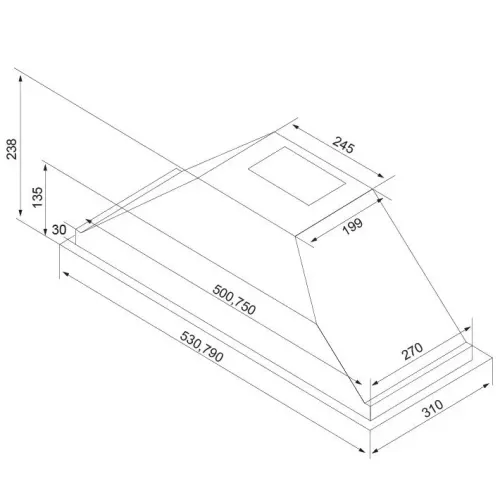 Okap Beko HNU51311SH Srebrny