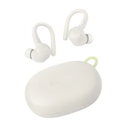 Słuchawki bezprzewodowe Belkin SoundForm ActiveFit Dokanałowe z zaczepami Bluetooth 5.4 Kremowy