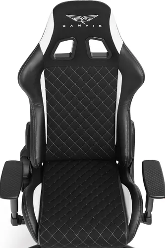 Fotel GAMVIS Phantom Large Czarny (białe elementy)