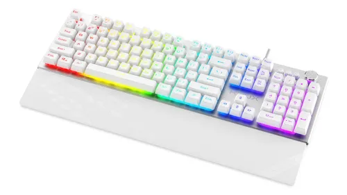 Klawiatura membranowa Krux Frost Silver-White RGB Biały