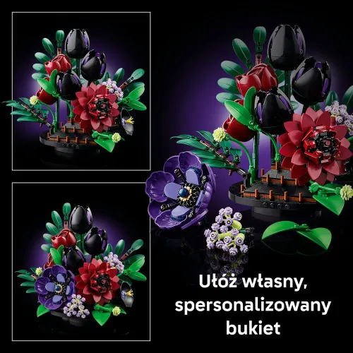 LEGO 11513 Botanicals Kompozycja z ciemnych kwiatów