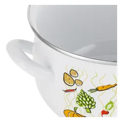 Garnek emaliowany z pokrywką EMALIA POLSKA PLESZEW LUMINO 2,2 l