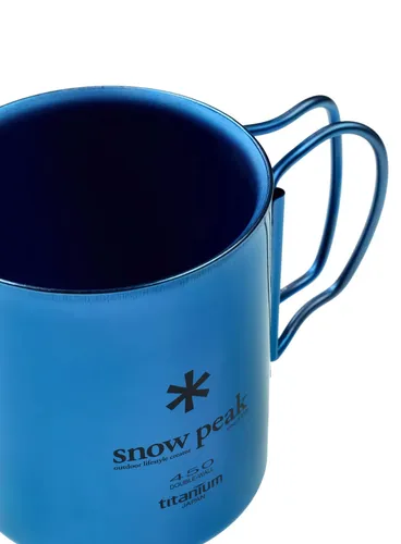 Kubek termiczny Snow Peak Titanium Double Wall 450 Mug - blue