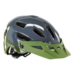 Kask rowerowy KROSS Adventuro Pro Szaro-zielony MTB (rozmiar M)