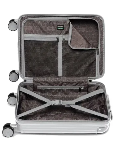 Walizka kabinowa Puccini Dallas - srebrny