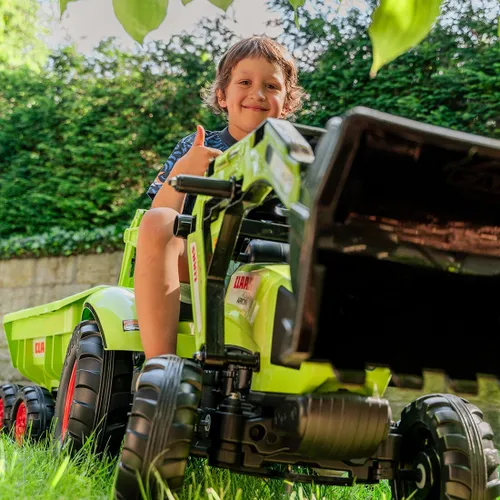 Falk Traktor na Pedały Claas Axos 330 z Koparką i Przyczepą 3-7 lat
