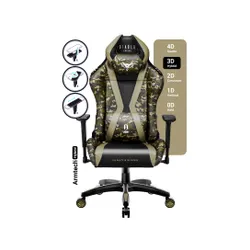 Fotel Diablo Chairs X-Horn 2.0 Normal Size Legion Gamingowy do 160kg Skóra ECO Czarno-zielony