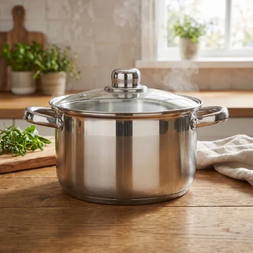 Garnek ze stali nierdzewnej z pokrywką FABIO 3,6 l