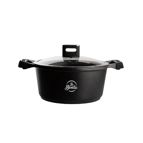 Zestaw garnków La Bonita Carbon Plus LB7ZG001 7 elementów Indukcja Aluminium