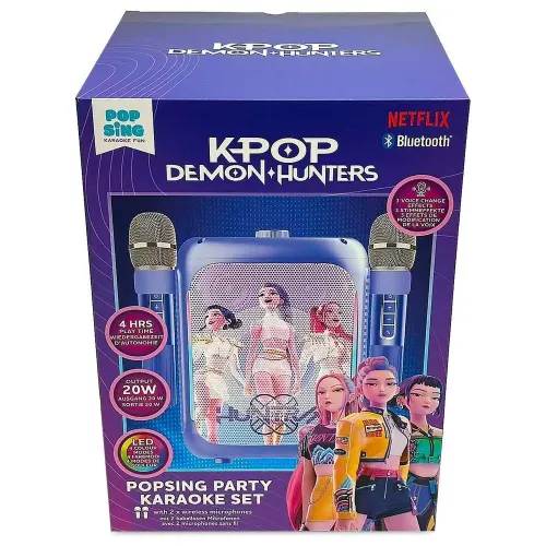 Mikrofon z głośnikiem Bluetooth OTL Technologies Kpop Demon Hunter 20W Fioletowy