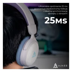 Słuchawki bezprzewodowe z mikrofonem Ajazz AHM08 MAX Nauszne Biały