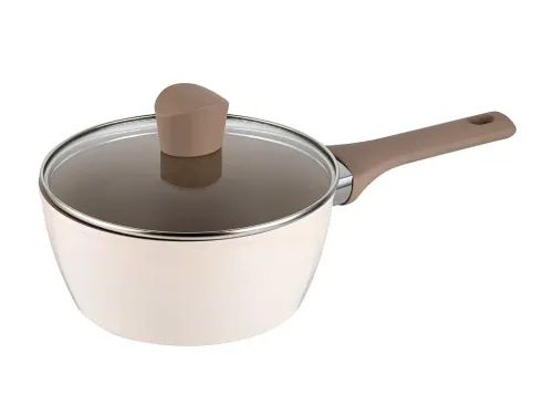 Rondel aluminiowy nieprzywierający z pokrywką FLORINA MOKKA 18 CM 1,5 l