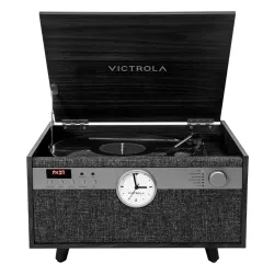 Gramofon Victrola Century Signature+ 6-in-1 VTA-830SB-BLK-INT Manualny Napęd paskowy Bluetooth CD Kaseta Czarny