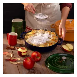 STAUB La Cocotte Oval 6,7 l niebieski - garnek żeliwny/brytfanna z pokrywką