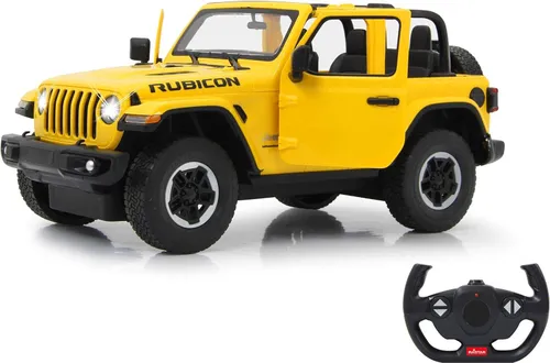 Zdalnie sterowany samochód COIL auto RC pilot duży JEEP Wrangler RS skala 1:14 żółty