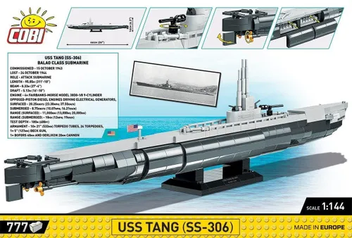 Cobi Historical collection WW2 USS Tang SS-306 (4831)