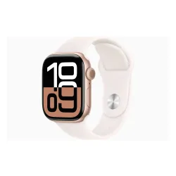 Apple Watch Series 10 GPS 42mm aluminium różowe złoto pasek sportowy w kolorze łagodnego różu M/L