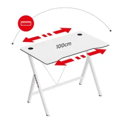 Biurko gamingowe HUZARO Hero 1.4 Biały