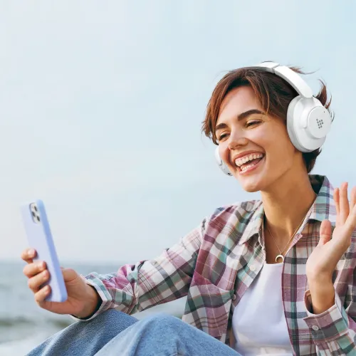 Słuchawki bezprzewodowe Tronsmart Sounfii Q20S Hybrid ANC Nauszne Bluetooth 5.3 Biały
